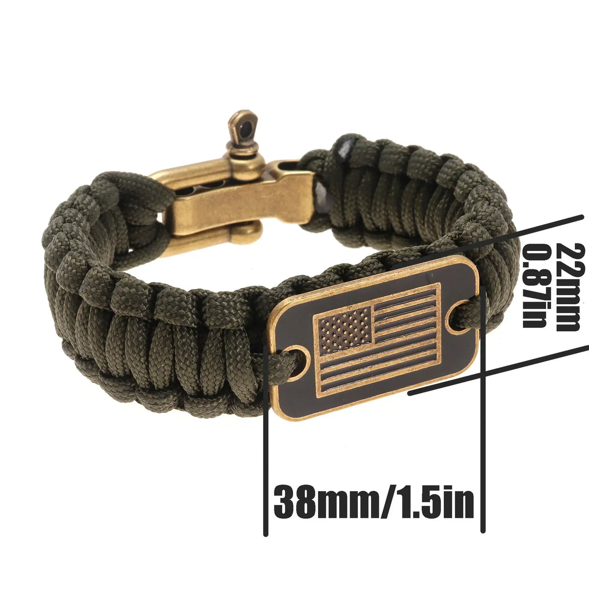 Outdoor Paracord Bracelet Survival Zinc Alloy