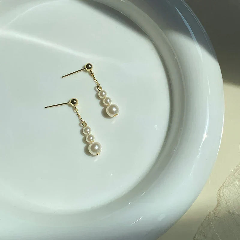 Pearl Earrings Long Tassel Eardrop Earring