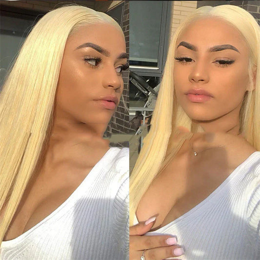 Women's Mid-length Straight Waist-length real human hair