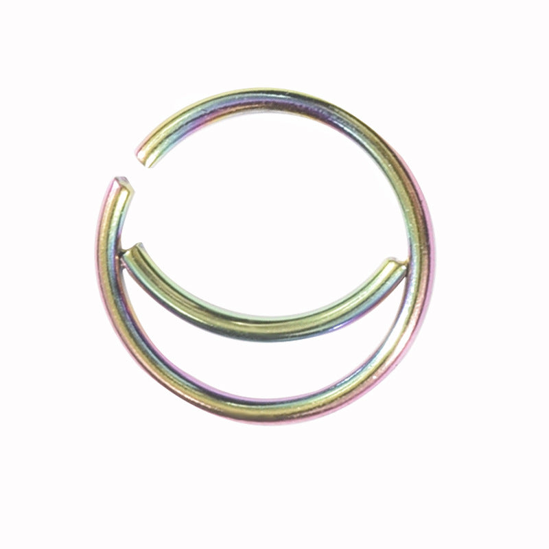 1PC Steel Moon Nose Rings Hoop 20G Fake Nose Septum Rings Piercing Ear Cartilage Tragus