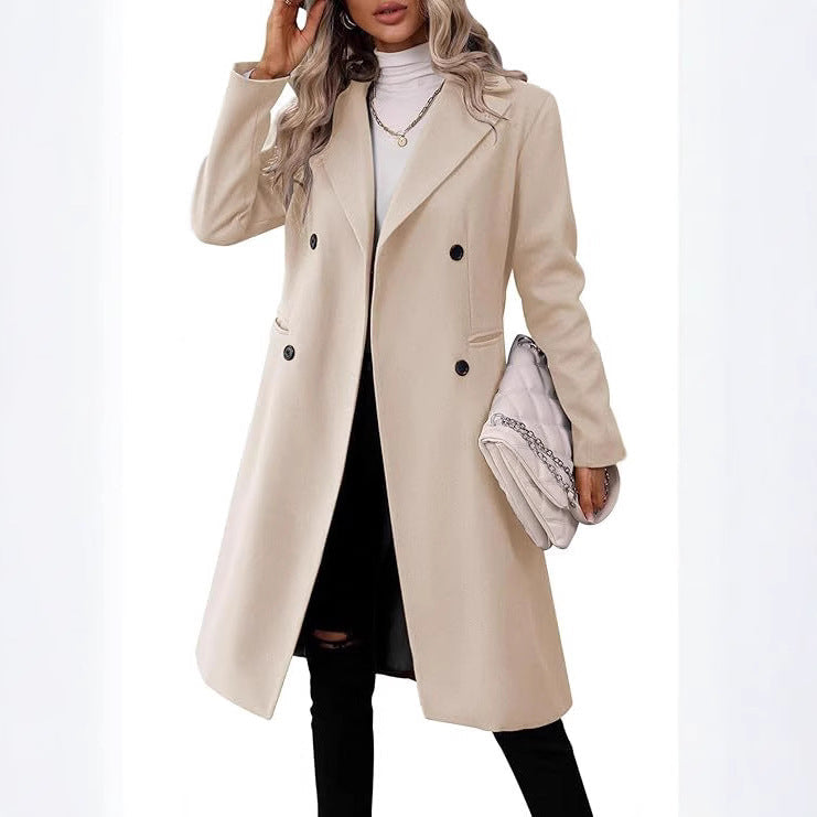 Autumn And Winter New Women's Clothing Long Woolen Coat Women