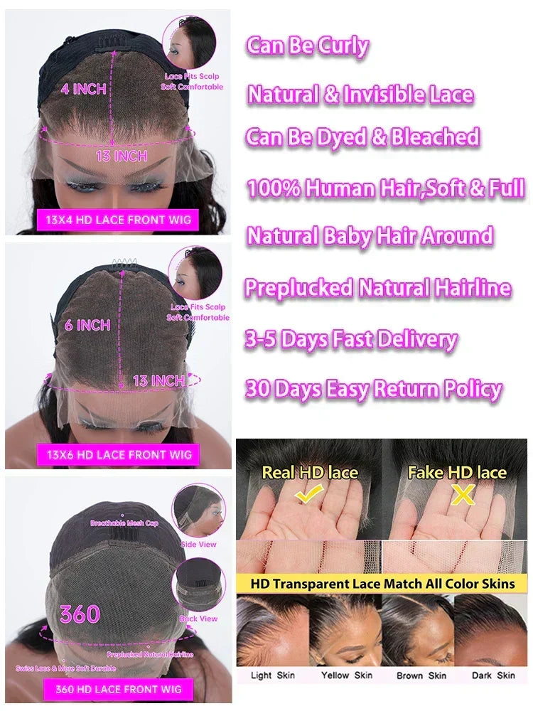 Deep Wave Lace Frontal Wigs