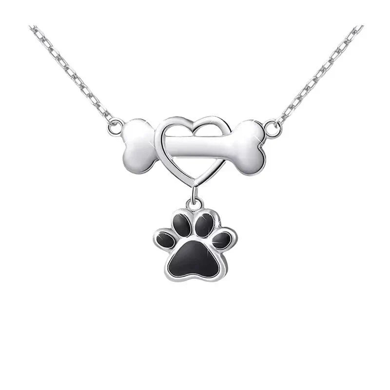 Cute Fashion Dog's Paw Love Necklace For Women