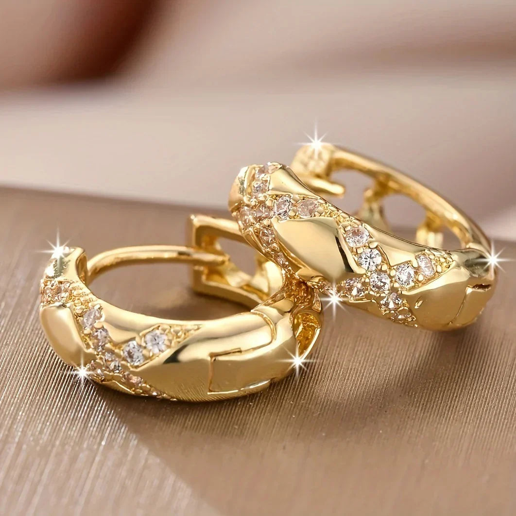Small Hollow Cross Earrings Retro Style