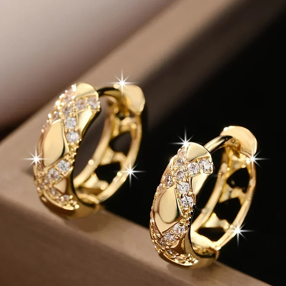Small Hollow Cross Earrings Retro Style