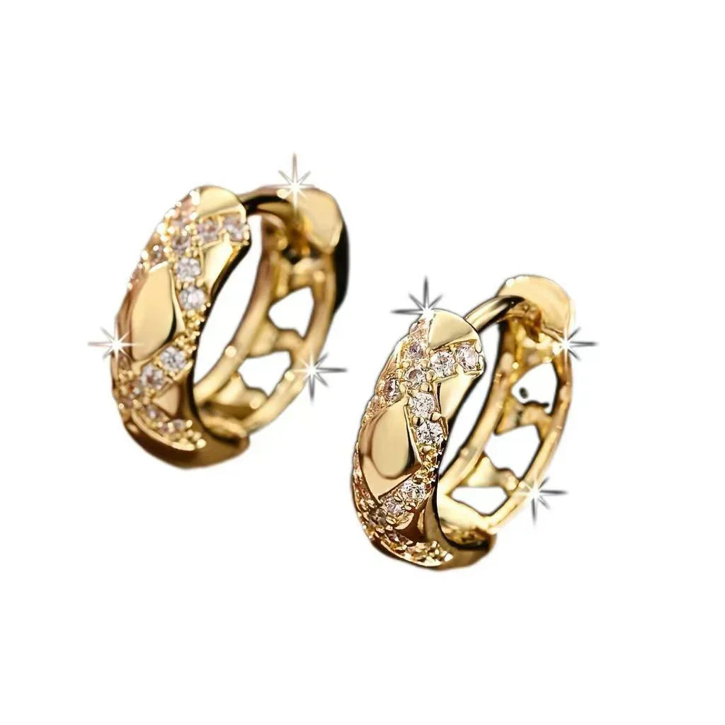Small Hollow Cross Earrings Retro Style