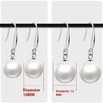 Fashionable Elegant Round Shell Pearl And Pearl Earrings