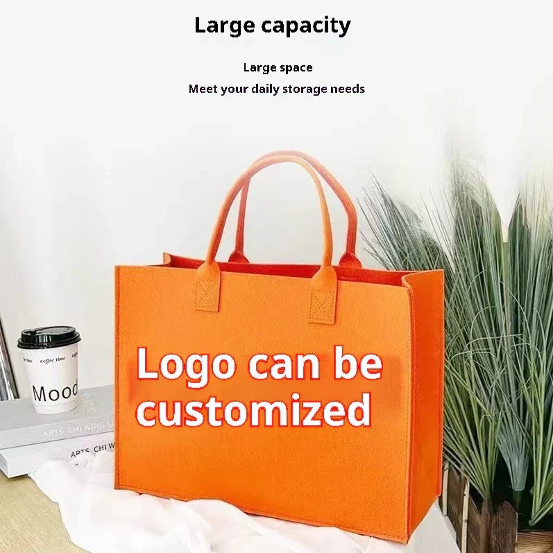 Large Capacity High-end Tote Bag Felt Bag Personalized Simple Shopping