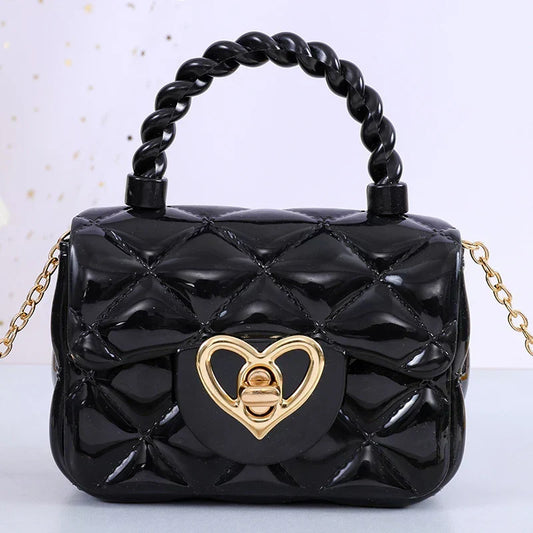 Plastic Transparent Jelly Mini Love Handbag