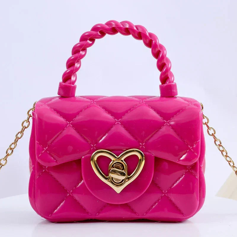 Plastic Transparent Jelly Mini Love Handbag