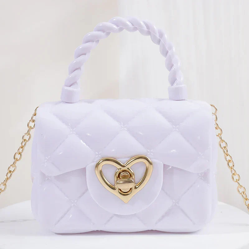 Plastic Transparent Jelly Mini Love Handbag