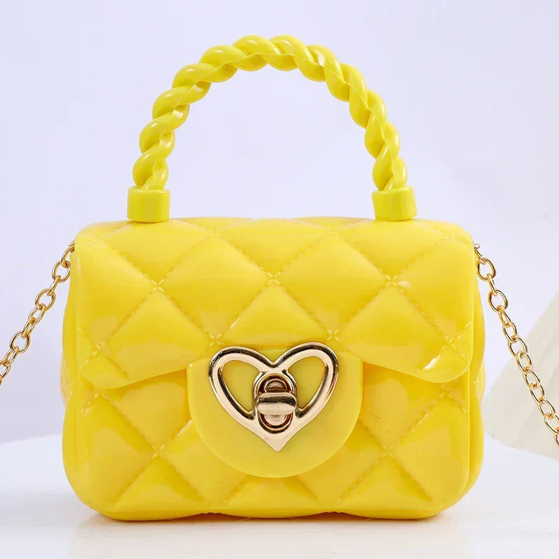 Plastic Transparent Jelly Mini Love Handbag
