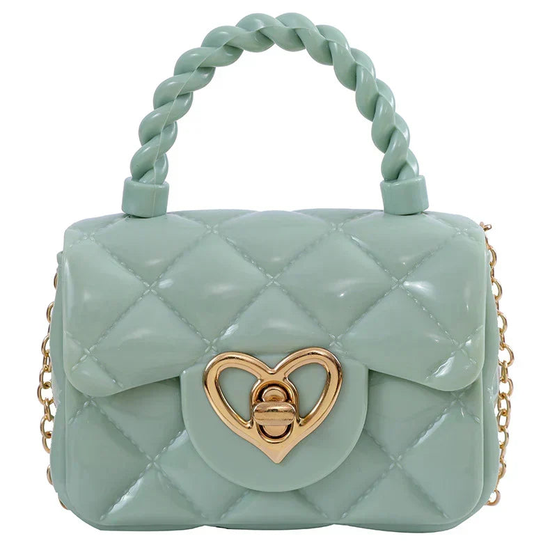 Plastic Transparent Jelly Mini Love Handbag