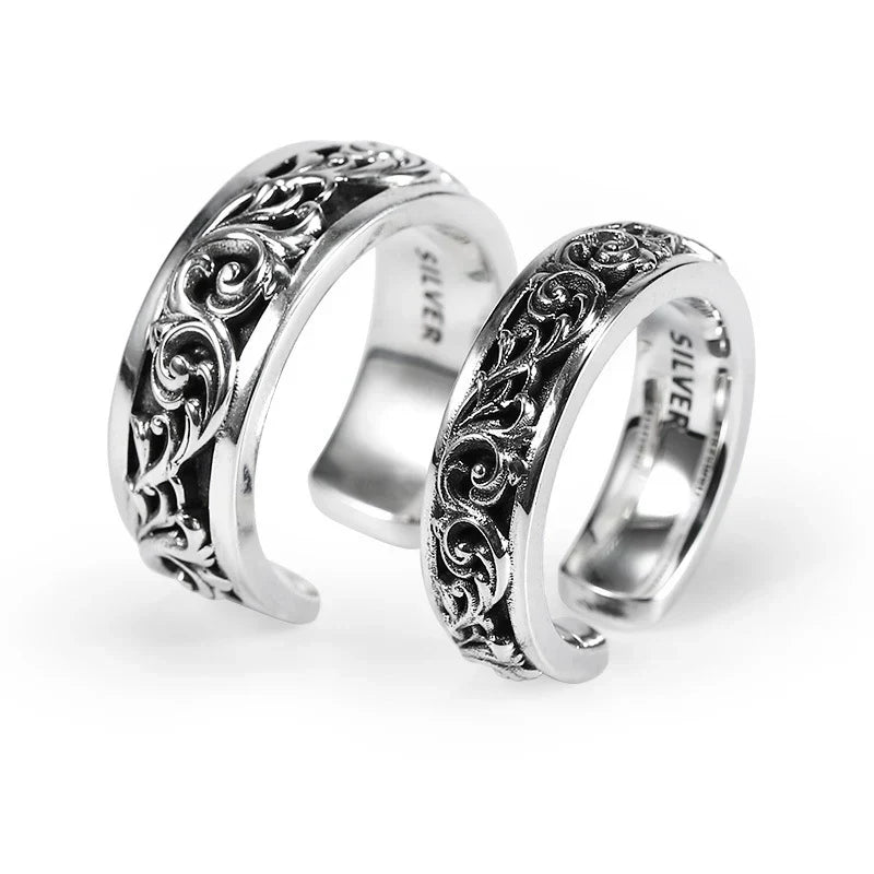 925 Marcasite Ring Couple Silver Handmade