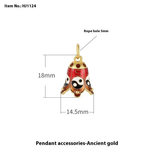 Alluvial Gold Ancient Yellow Gold Lucky Beads Diy Accessories