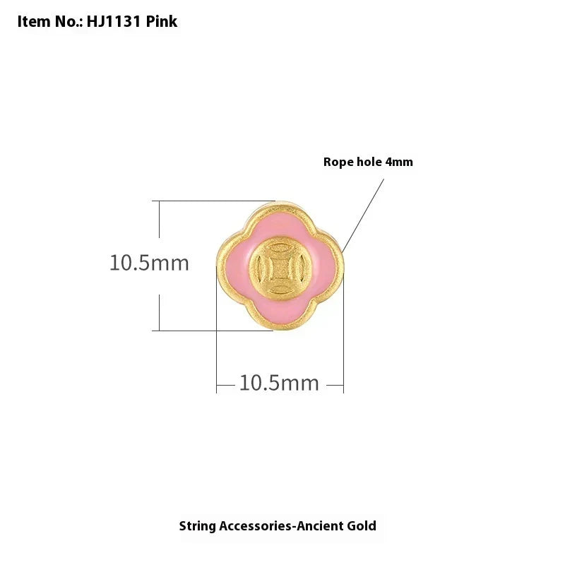 Alluvial Gold Ancient Yellow Gold Lucky Beads Diy Accessories