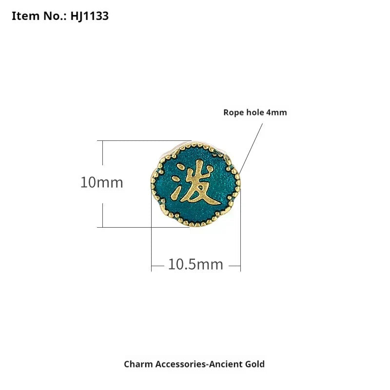 Alluvial Gold Ancient Yellow Gold Lucky Beads Diy Accessories