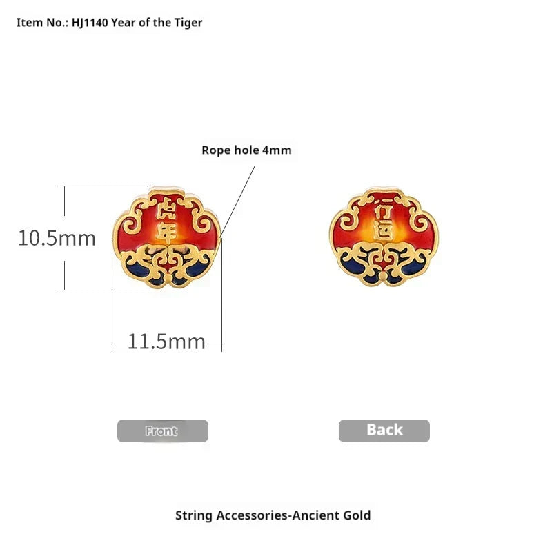 Alluvial Gold Ancient Yellow Gold Lucky Beads Diy Accessories
