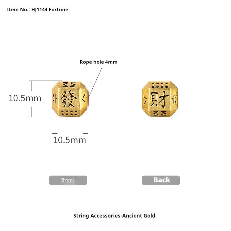 Alluvial Gold Ancient Yellow Gold Lucky Beads Diy Accessories