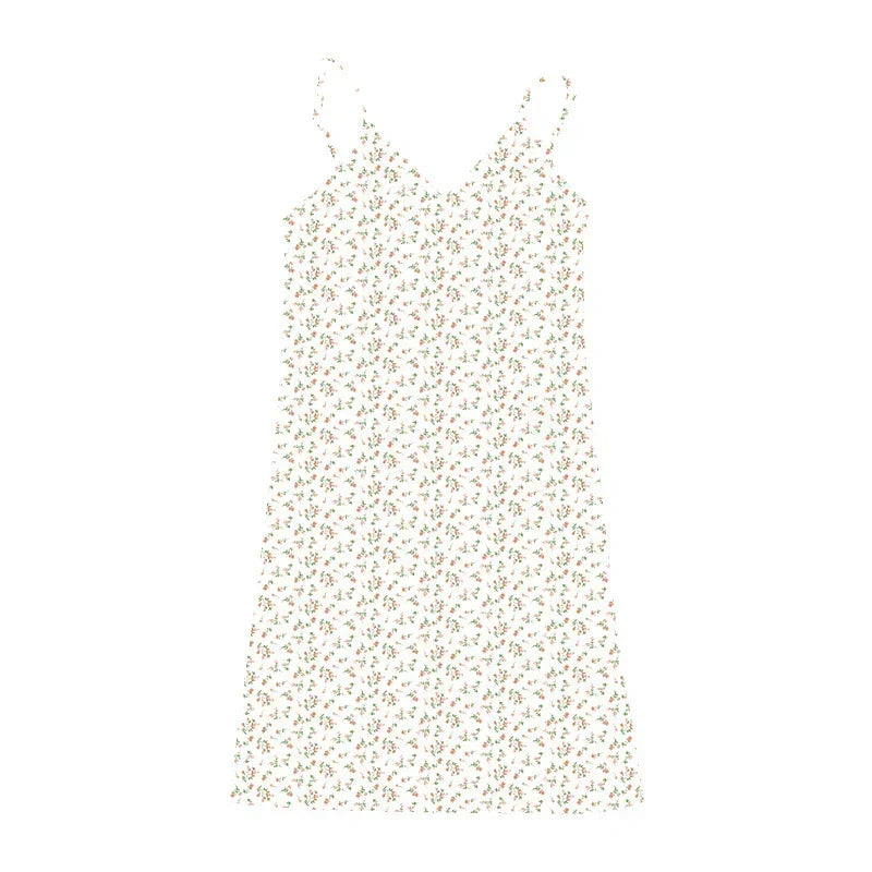 Women's Pure Desire Retro Print V-neck Suspender Dress