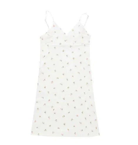 Women's Pure Desire Retro Print V-neck Suspender Dress