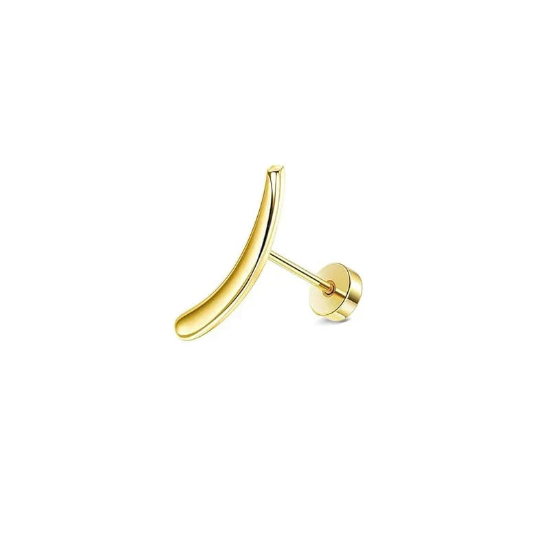 Screw Screw Round Piece Ear Studs Stainless Steel Electroplating Ear Ear Bone Pin