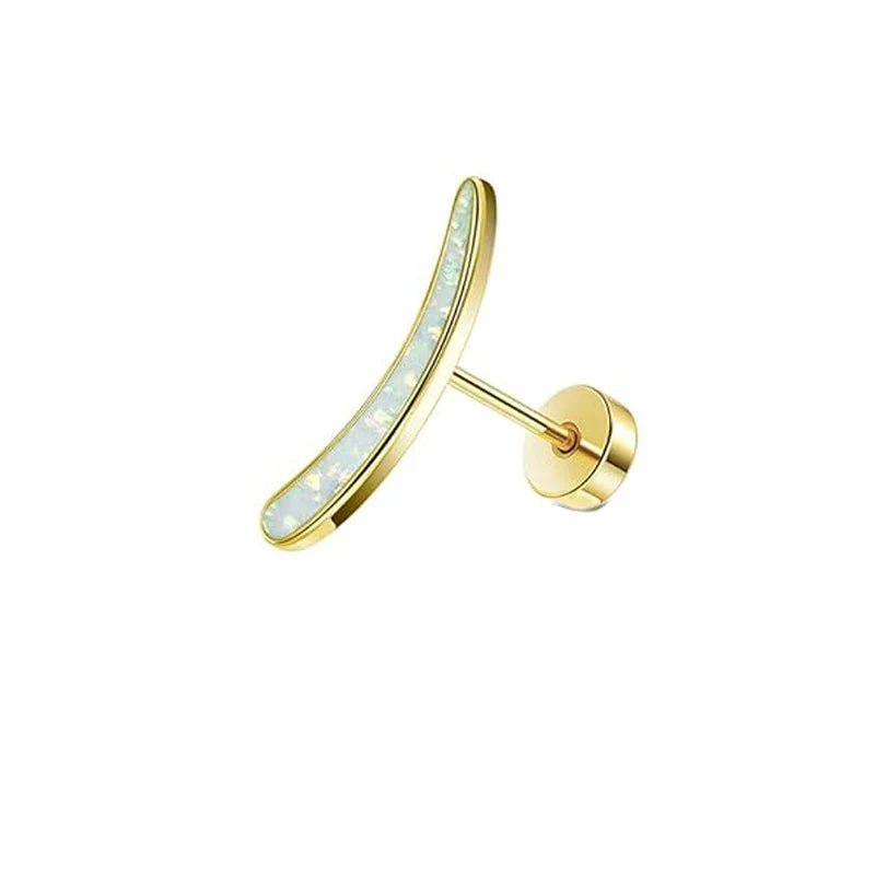 Screw Screw Round Piece Ear Studs Stainless Steel Electroplating Ear Ear Bone Pin