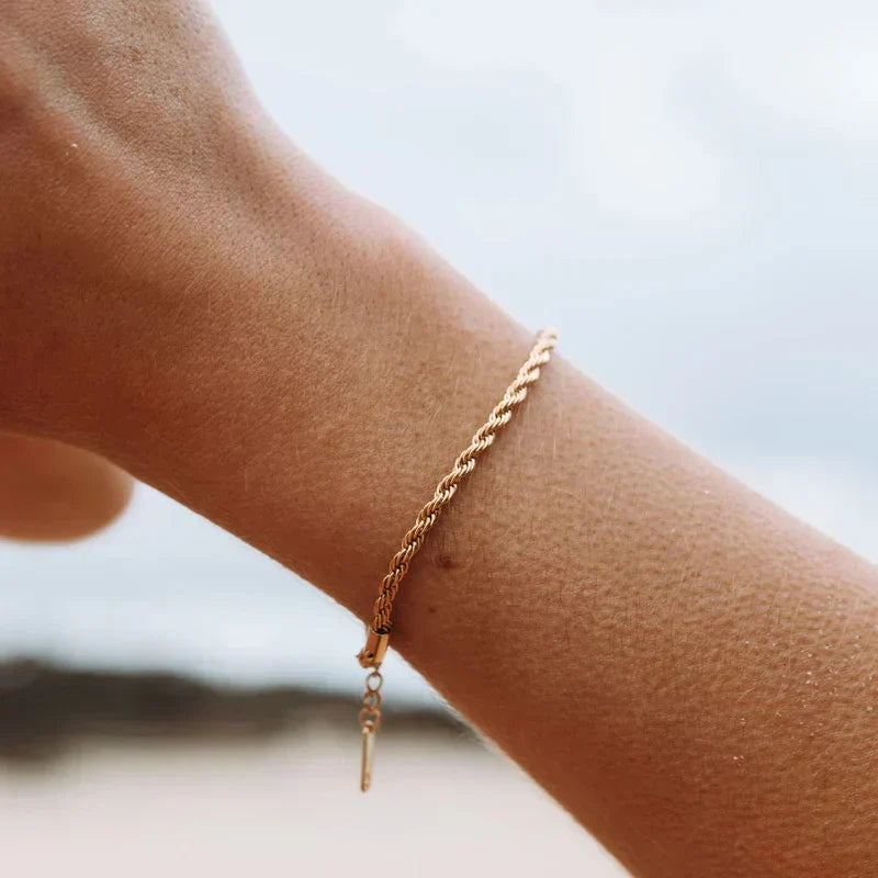 Fashion Simple Titanium Steel Twist Bracelet