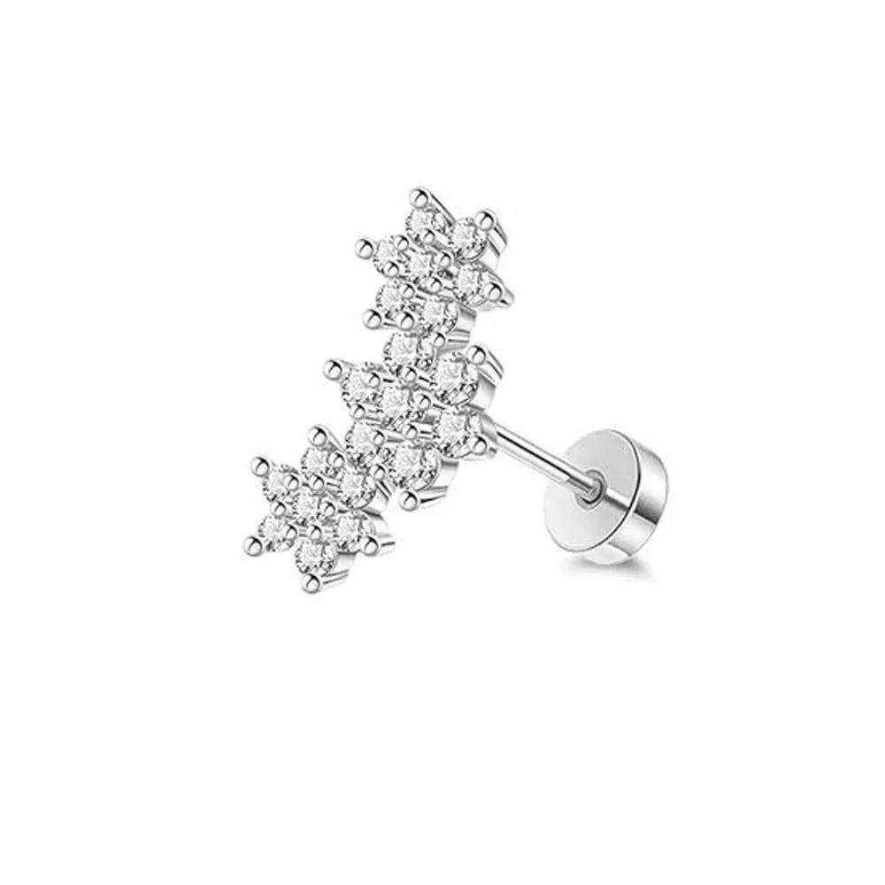 Screw Screw Round Piece Ear Studs Stainless Steel Electroplating Ear Ear Bone Pin