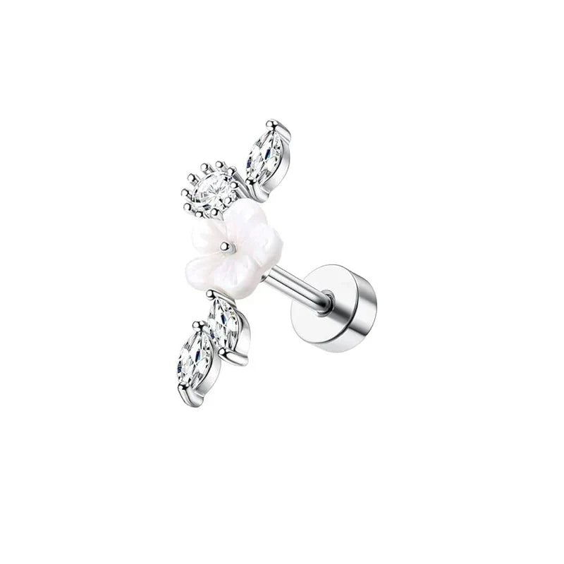 Screw Screw Round Piece Ear Studs Stainless Steel Electroplating Ear Ear Bone Pin