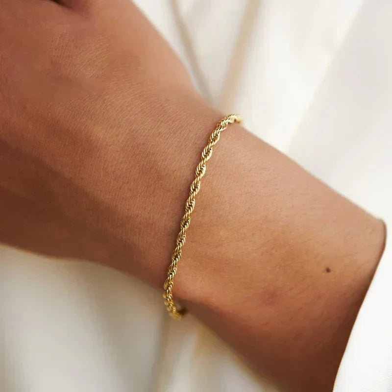 Fashion Simple Titanium Steel Twist Bracelet
