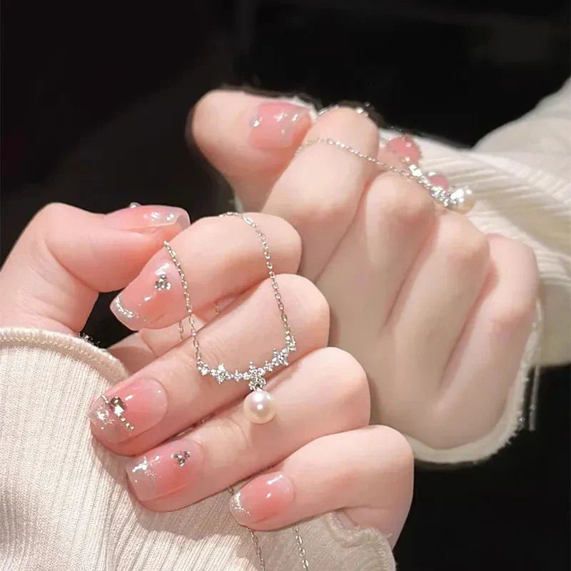 Single Small Pearl Zircon Necklace For Women