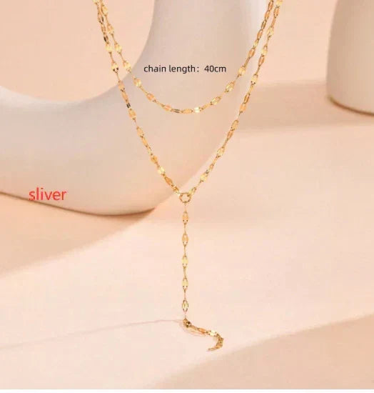 Simple Lasso Y-shaped Pendant Necklace