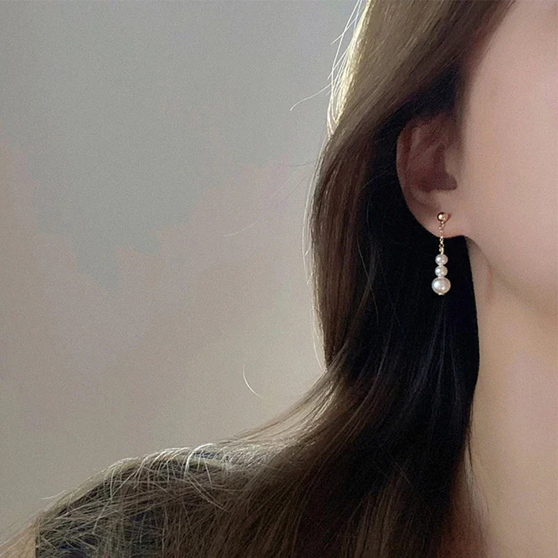 Pearl Earrings Long Tassel Eardrop Earring